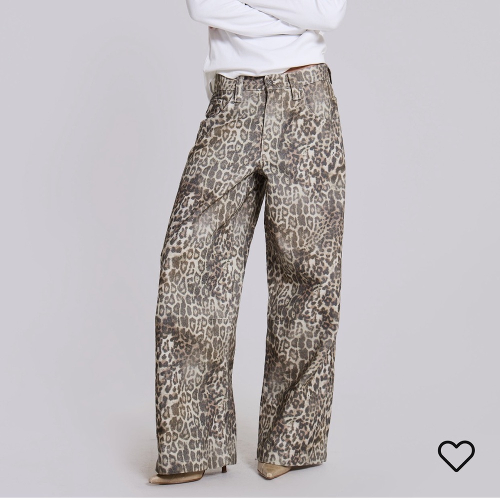 Jaded London Leopard Fade Colossus Jeans
